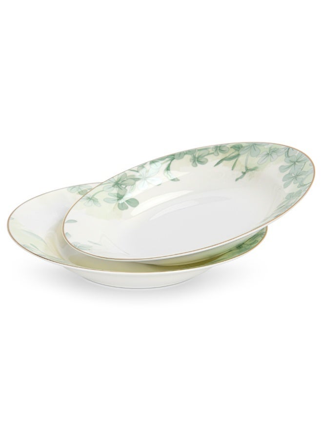 Fissman 2-Piece Deep Plates Summer Glint 20.5cm (Fine Bone China) - Image 2